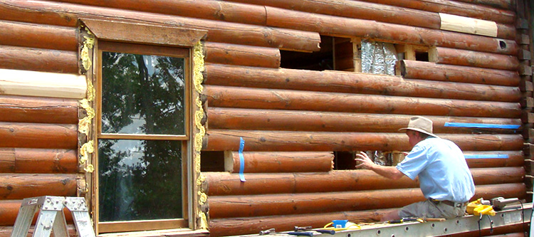 Log Home Repair Franklin City, Virginia